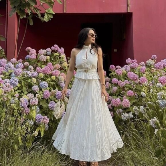 NWTβZARA ZARA NWT WOMAN SS25 PLEATED HALTER TOP OYSTER-WHITE | 0387/077 - Picture 7 of 15